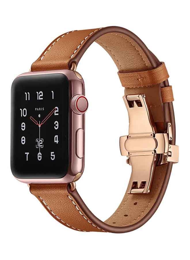 Voberry - Replacement Band Strap For Apple Watch 4 40mm Brown - Image 1