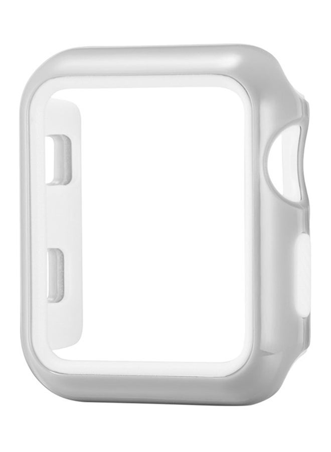 Voberry Protective Bumper Case Cover For Apple Watch Series 3 38mm White/Clear - Image 1
