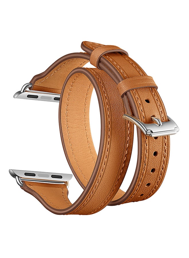 Voberry Replacement Band For Apple Watch Series 3/2/1 Brown - Image 1
