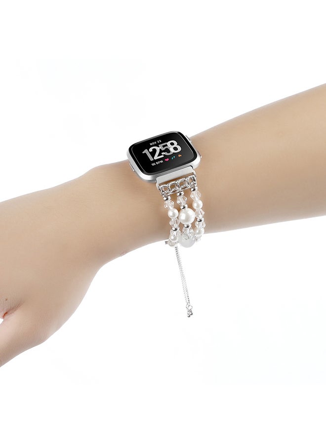 Voberry Replacment Band Strap For Fitbit Versa Silver - Image 5