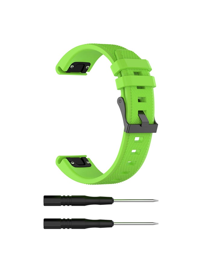 Voberry Replacement Band For Garmin Fenix 5 Plus Fitness Tracker Green/Black/Silver - Image 1