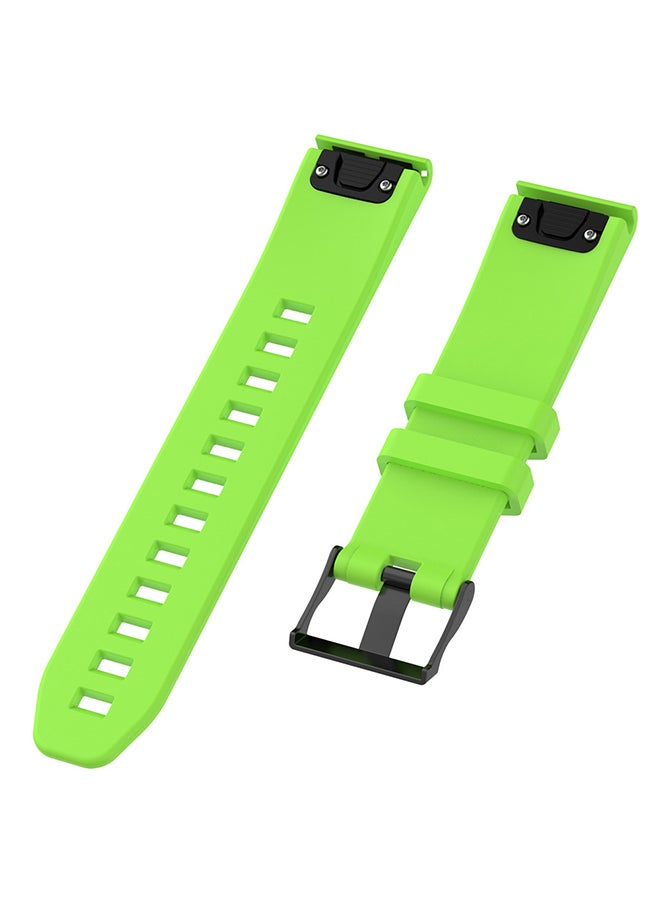 Voberry Replacement Band For Garmin Fenix 5 Plus Fitness Tracker Green/Black/Silver - Image 2