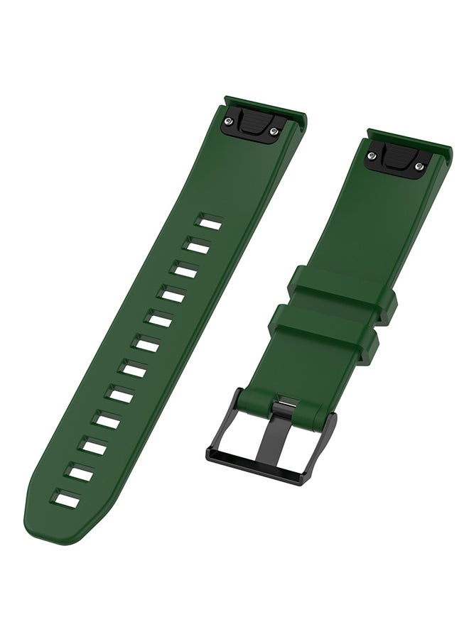 Voberry Replacement Silicone Band With Tools For Garmin Fenix 5 Plus Army Green  - Image 2