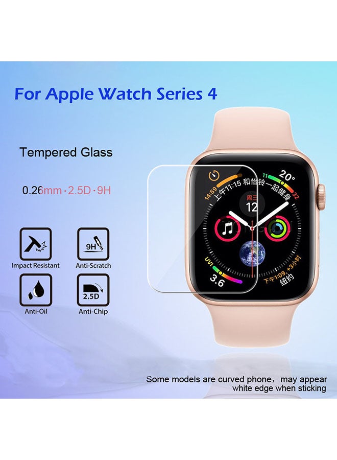 Tempered Glass Screen Protector Film For Apple Watch Series 4 44mm Multicolor - Image 2