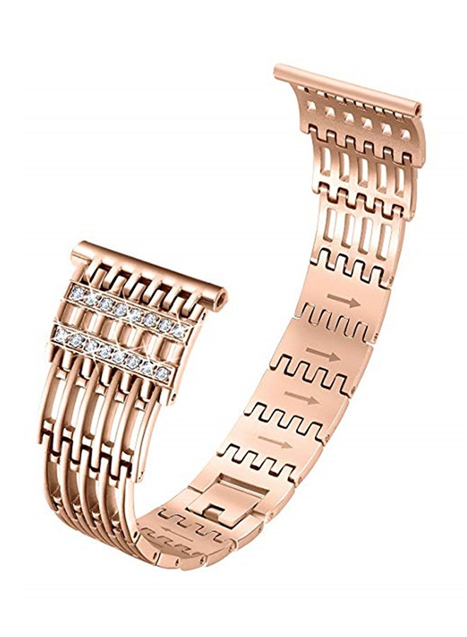 Voberry Replacment Band Strap For Fitbit Versa Rose Gold - Image 2