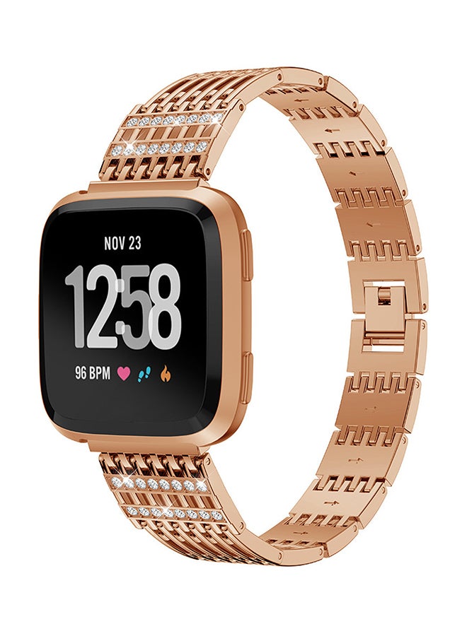 Voberry Replacment Band Strap For Fitbit Versa Rose Gold - Image 5