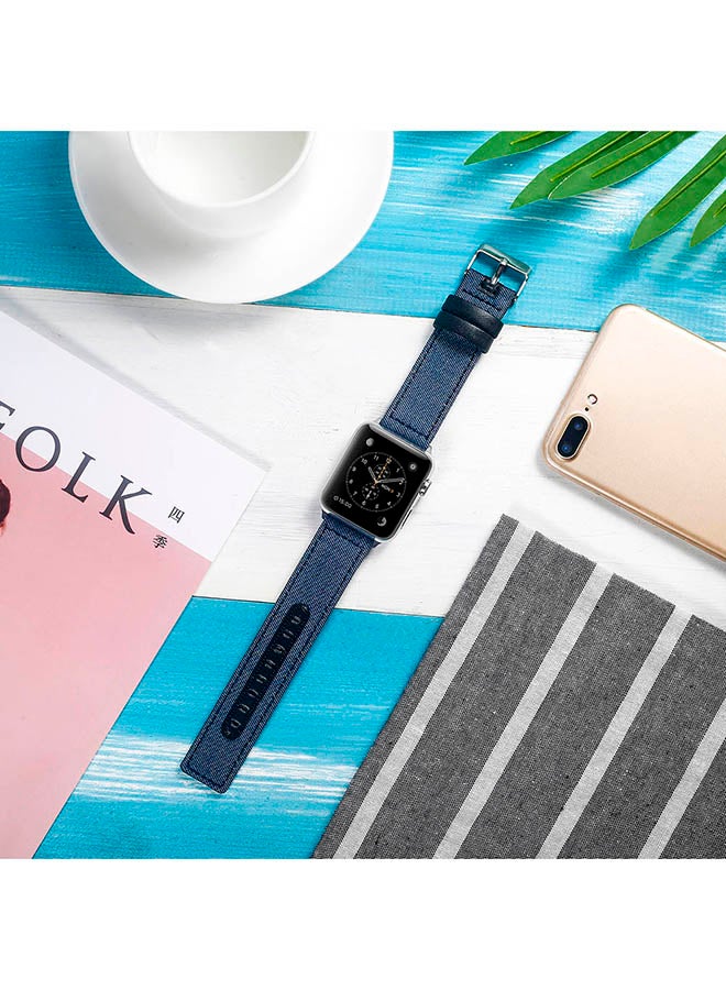 Voberry Replacement Band Strap For Apple Watch Series 4 40mm Dark Blue - Image 4