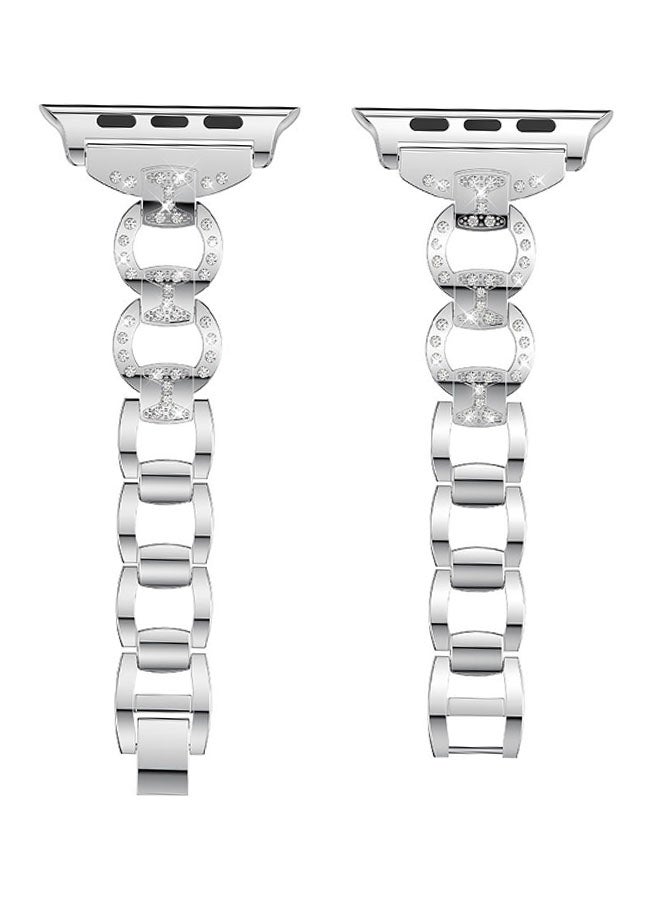 Voberry Replacement Band For Apple Watch Series 4 44mm Silver - Image 2