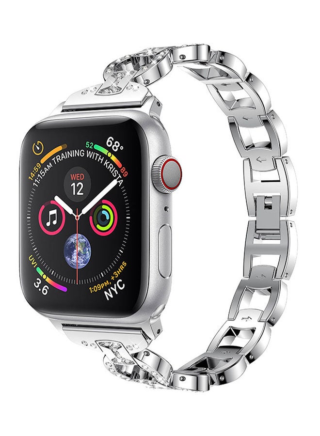 Voberry Replacement Band For Apple Watch Series 4 44mm Silver - Image 4