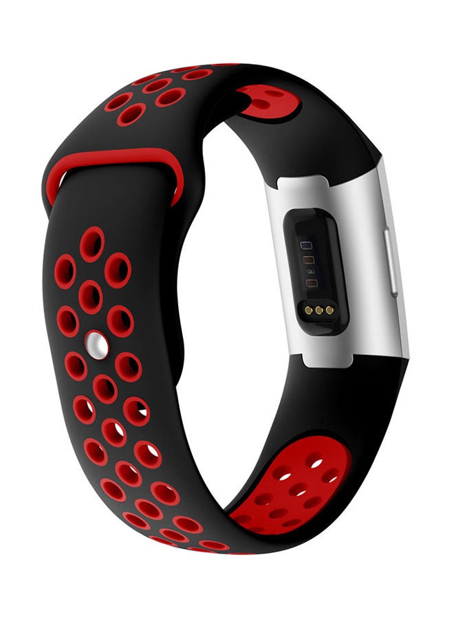 Voberry - Silicone Replacement Strap Band For Fitbit Charge 3 Red - Image 1