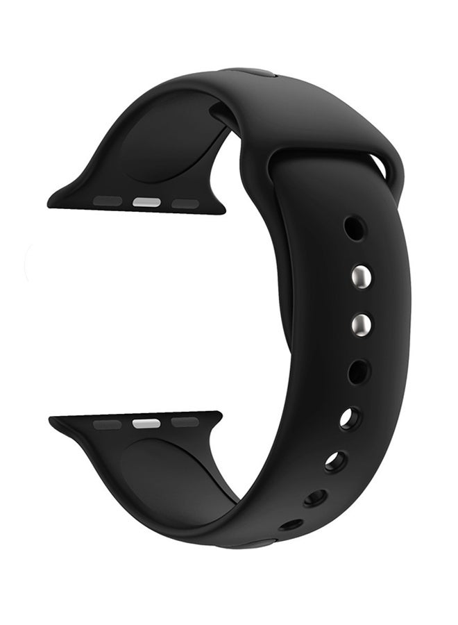 Voberry - Silicone Replacement Band For Apple Watch Series 4 38/40mm Black - Image 1