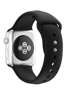 Voberry Silicone Replacement Band For Apple Watch Series 4 38/40mm Black  - Image 3