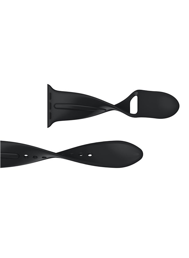 Voberry - Silicone Replacement Band For Apple Watch Series 4 38/40mm Black - Image 1