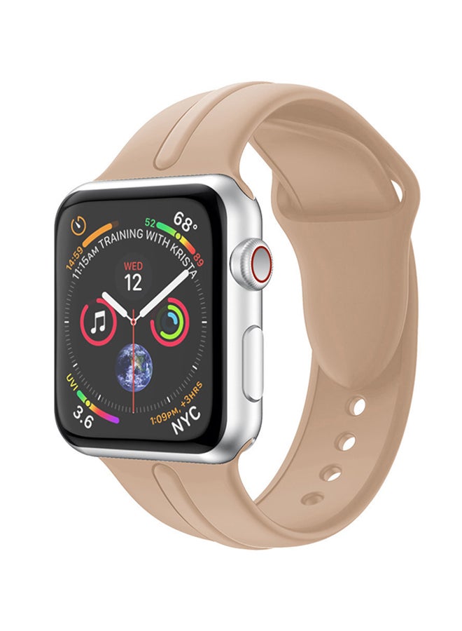Generic - Replacement Band Strap For Apple Watch Series 4 44mm Khaki - Image 1