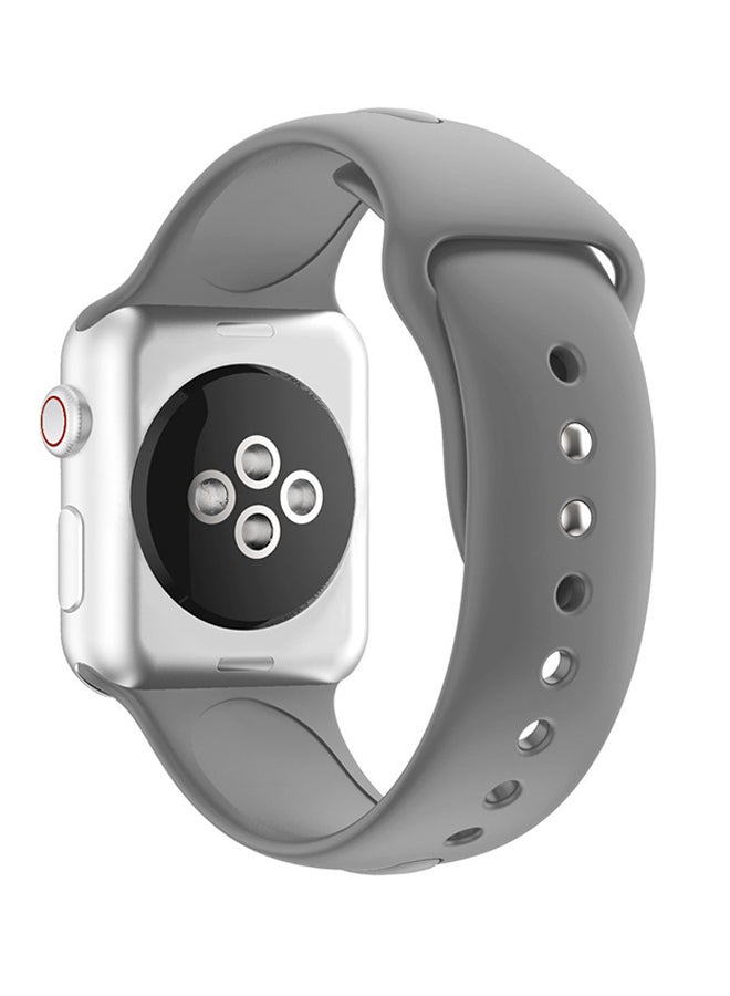 Voberry Replacement Silicone Wrist Band For Apple Watch Series 4 40mm Grey - Image 3