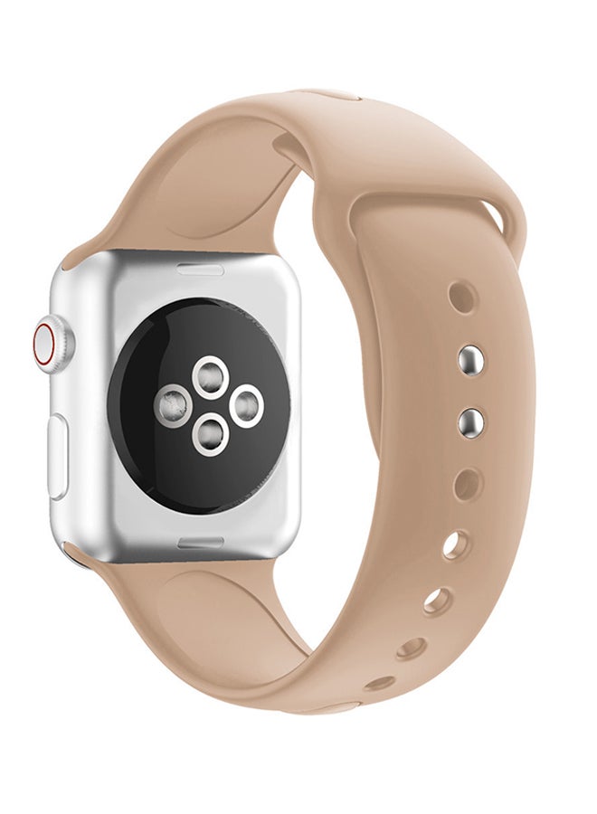 Generic - Replacement Band Strap For Apple Watch Series 4 44mm Khaki - Image 1