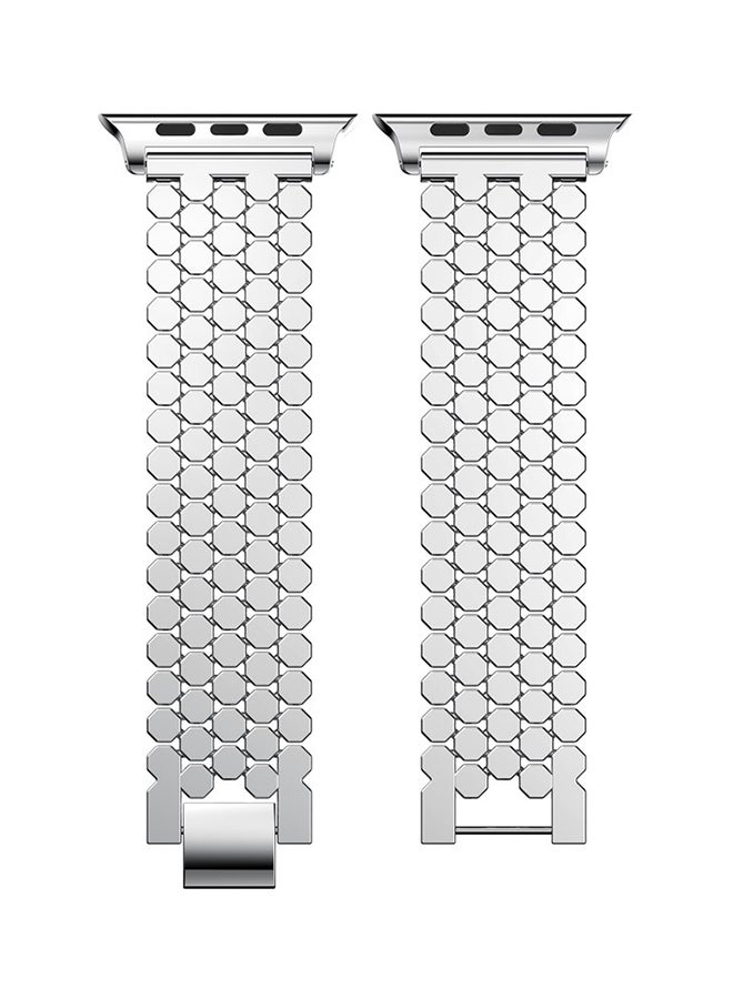 Voberry - Replacement Strap For Apple Watch Series 4 40mm Silver - Image 1