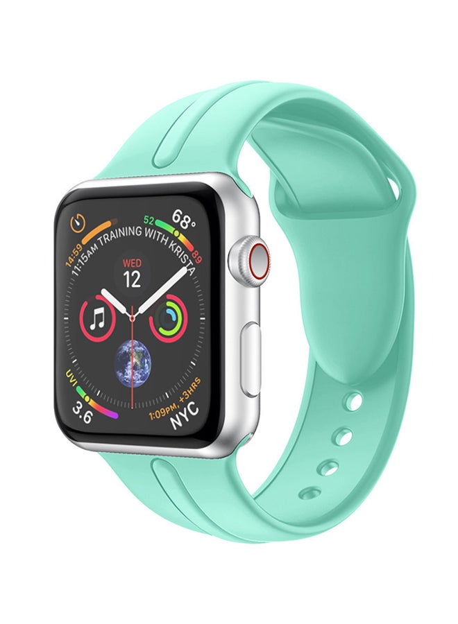 Voberry Silicone Replacement Band Strap For Apple Watch Series 4 40mm Mint Green - Image 4