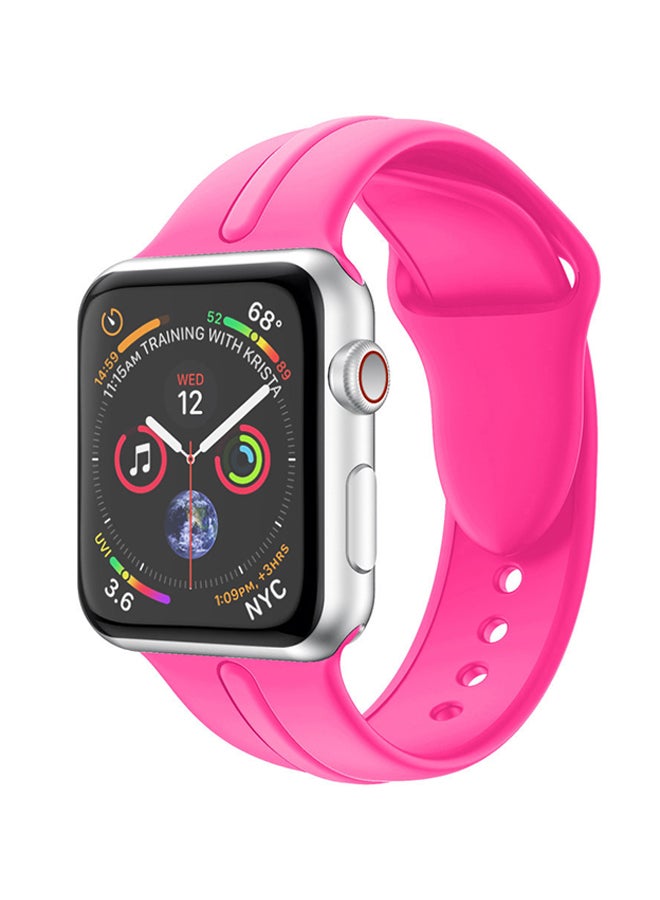 Voberry - Replacement Band Strap For Apple Watch Series 4 44mm Hot Pink - Image 1