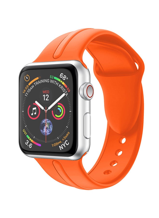 Generic - Replacement Band Strap For Apple Watch Series 4 44mm Orange - Image 1