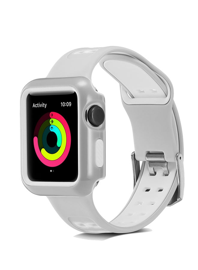 Voberry Replacement Band With Protective Case Cover For Apple Watch Series 3/2/1 Multicolour - Image 2