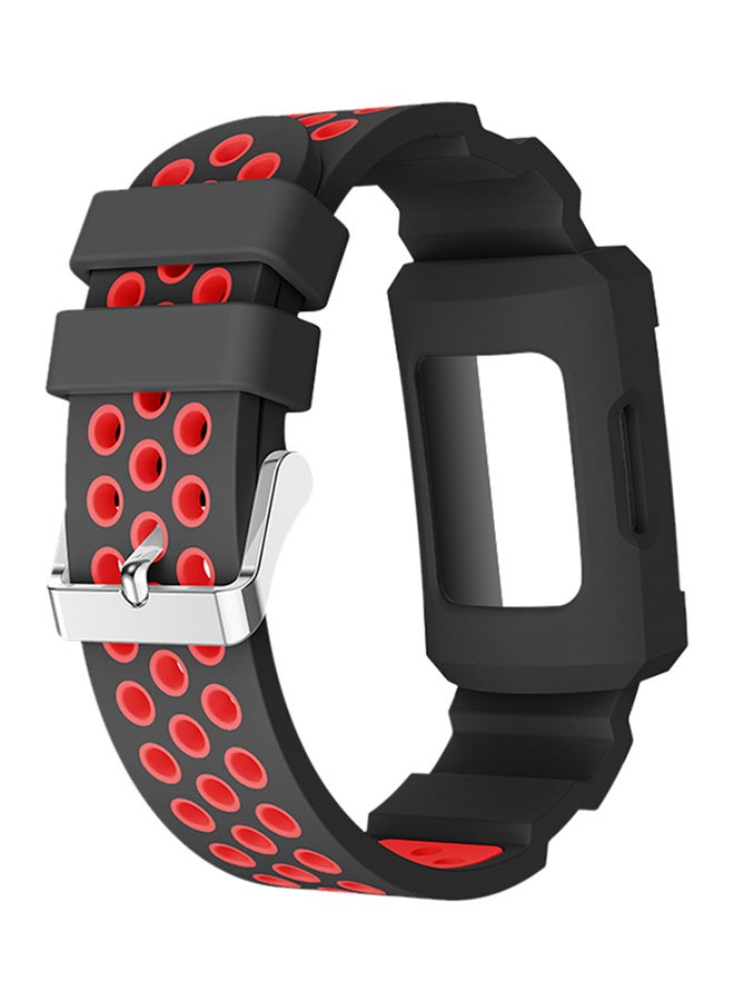 Voberry Replacement Band Strap With Protective Case Cover For Fitbit charge 3 Red - Image 1