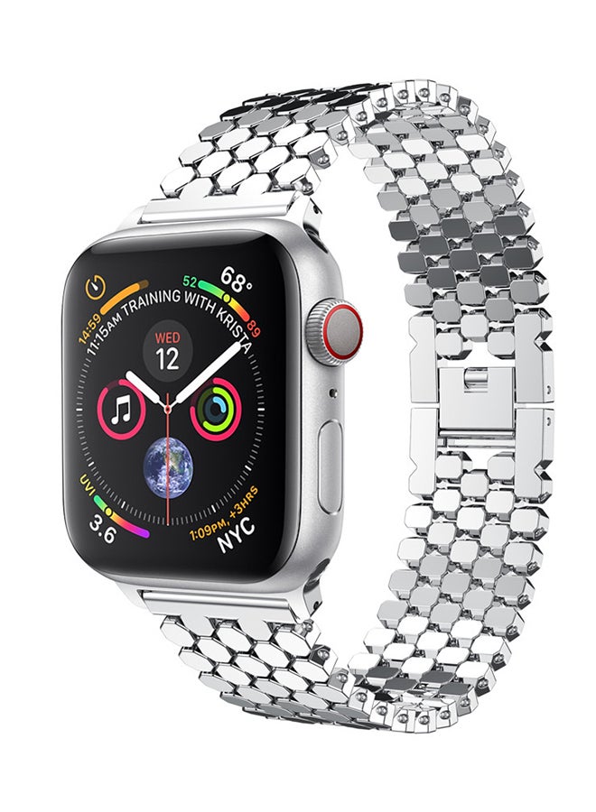 Voberry - Replacement Strap For Apple Watch Series 4 40mm Silver - Image 1