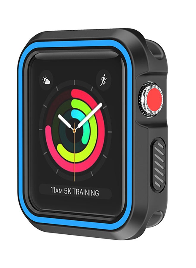 فوبيري غطاء حماية راجد آرمور مقاوم للصدمات لأبل واتش سيريس 1/ 2/ 3  قياس 42 مم الأسود / الأزرق - Image 3
