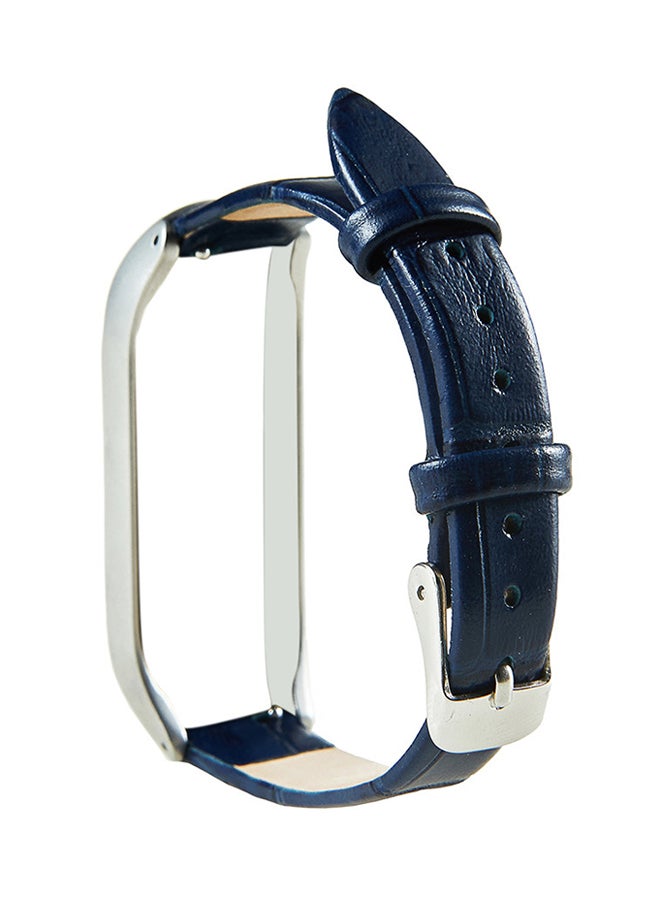 Voberry Replacement Band With Metal Case For Xiaomi Mi Band 3 Blue - Image 1