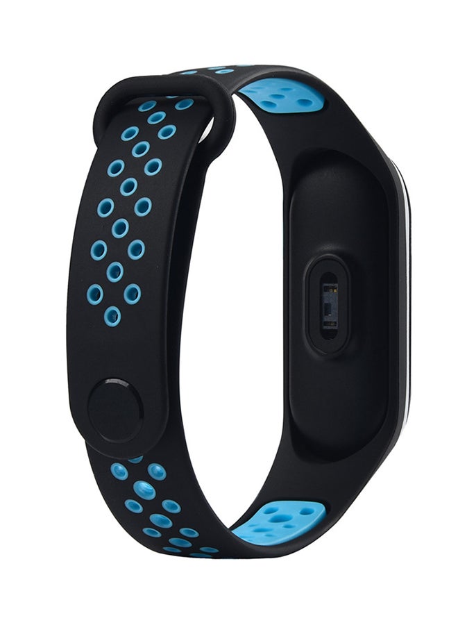 Voberry Replacement Band For Xiaomi Mi Band 3 Blue/Black - Image 2