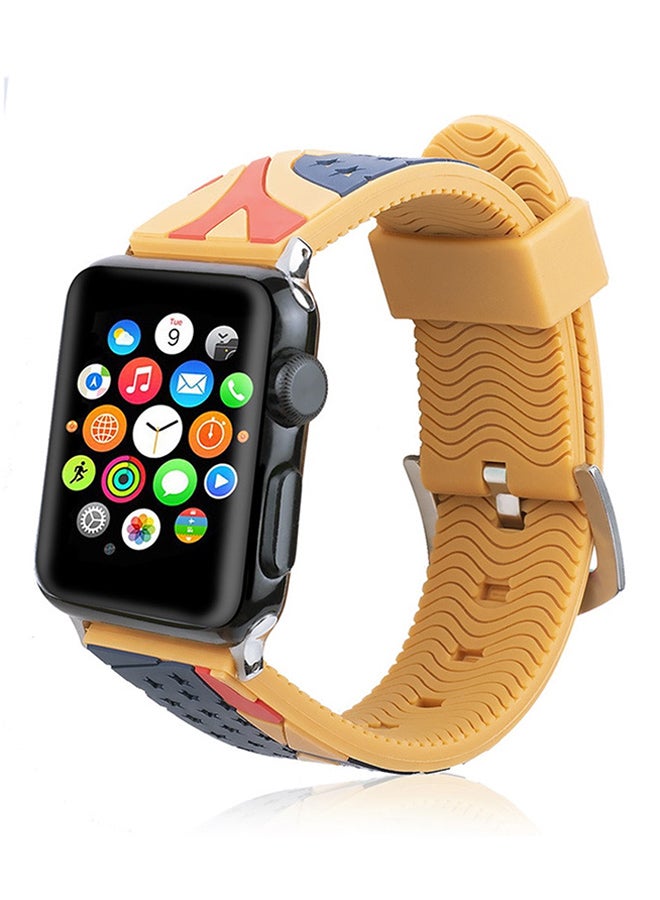 Voberry Replacement Band For Apple Watch Series 1/2/3 42mm Yellow - Image 3