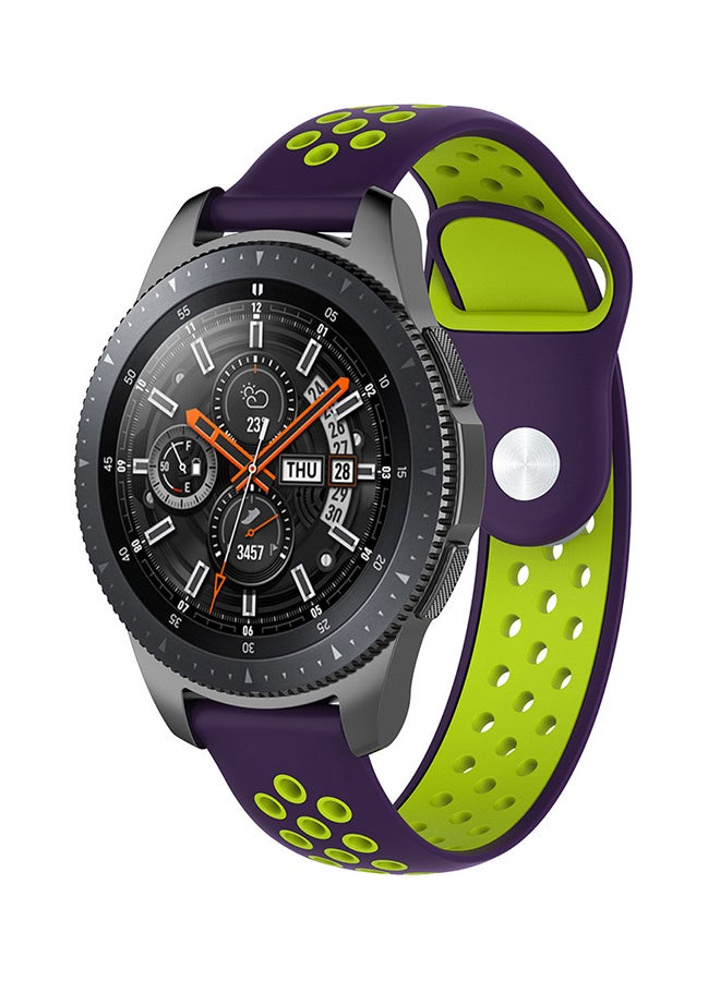 Voberry 22mm Replacement Band Strap For Samsung Galaxy Classic 46mm Purple/Green - Image 3