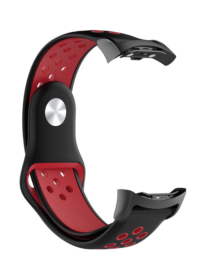 Voberry Replacement Silicone Band Strap For Samsung Gear Fit2/Fit2 Pro Black/Red - Image 2