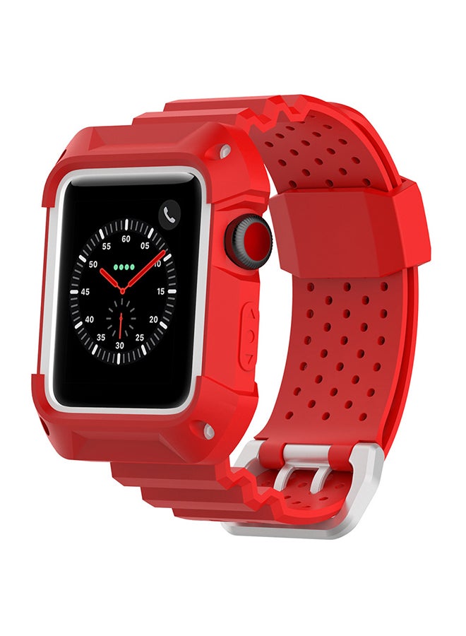 Voberry - Replacement Band Strap For Apple Watch Series 1/2/3 42mm Red - Image 1