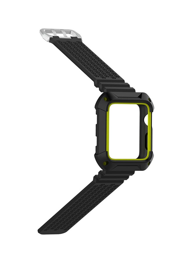 Voberry - Replacement Band Strap For Apple Watch Series 1/2/3 38mm Black/Green - Image 1
