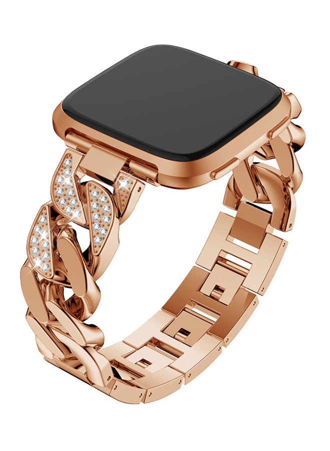 Voberry Replacment Band Strap For Fitbit Versa Rose Gold - Image 4