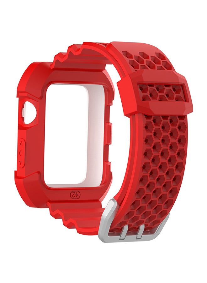 Voberry - Replacement Band Strap For Apple Watch Series 1/2/3 42mm Red - Image 1