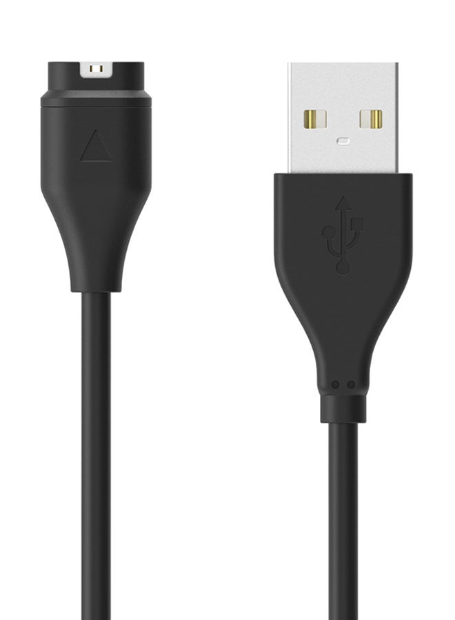 فوبيري شاحن بكابل حوض شحن USB ووصلة بيانات لساعة جارمين فينيكس 5 5S 5X بلس أسود  - Image 2