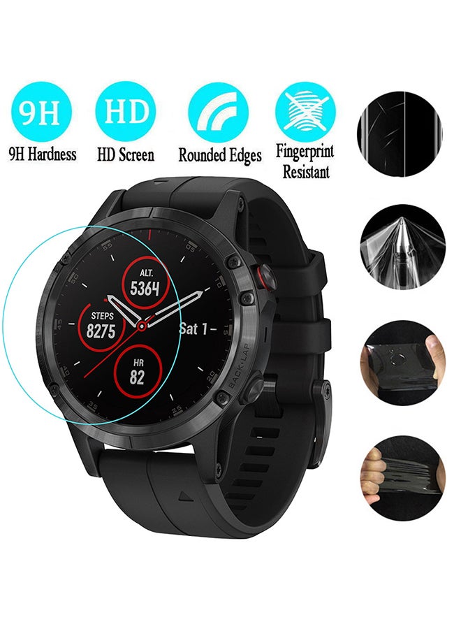 Voberry Tempered Glass Screen Protector For Garmin Fenix 5X Plus Clear - Image 3