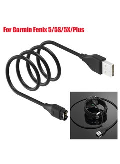 فوبيري شاحن بكابل حوض شحن USB ووصلة بيانات لساعة جارمين فينيكس 5 5S 5X بلس أسود  - Image 4