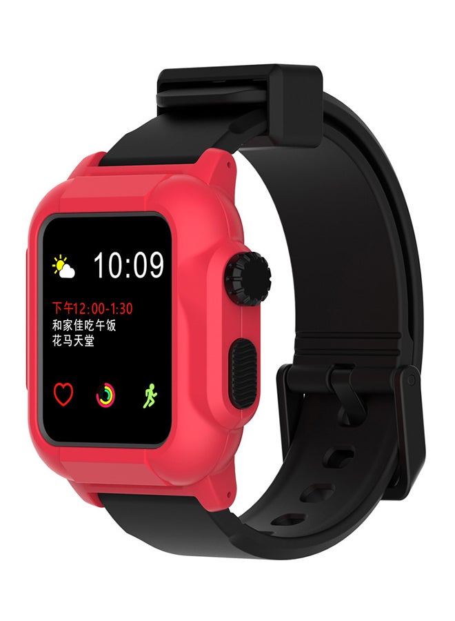 Voberry Replacement Band Strap With Protective Case Cover For Apple Watch 3 38mm Black - Image 3