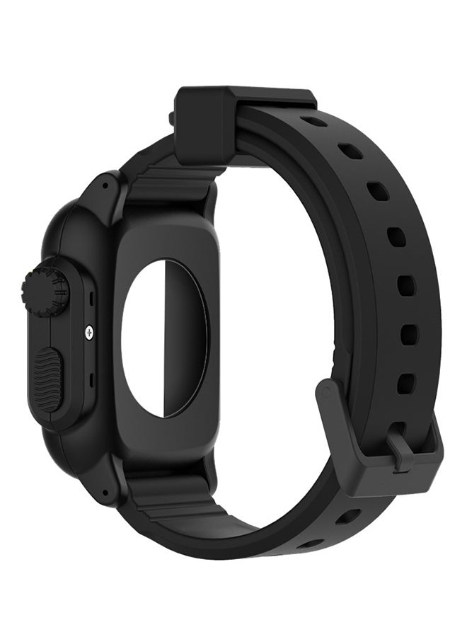 Voberry Replacement Band Strap With Protective Case Cover For Apple Watch 3 38mm Black - Image 1