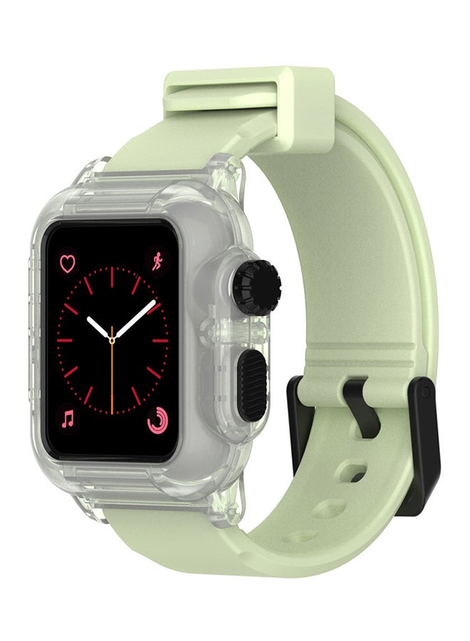 Voberry Replacement Band Strap With Protective Case Cover For Apple Watch 3 42mm Green - Image 3