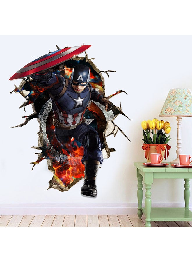 Generic - Avengers Captain America Wall Sticker Multicolour 90x60centimeter - Image 1