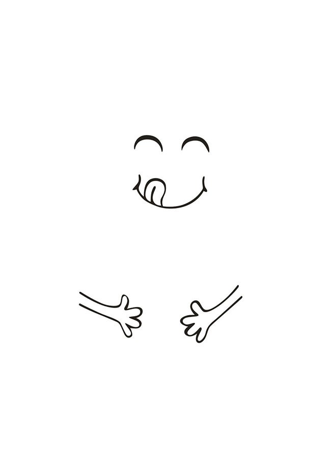 Cute Delicious Face Fridge Wall Vinyl Sticker Multicolour 20 x 20 x 20cm - Image 4