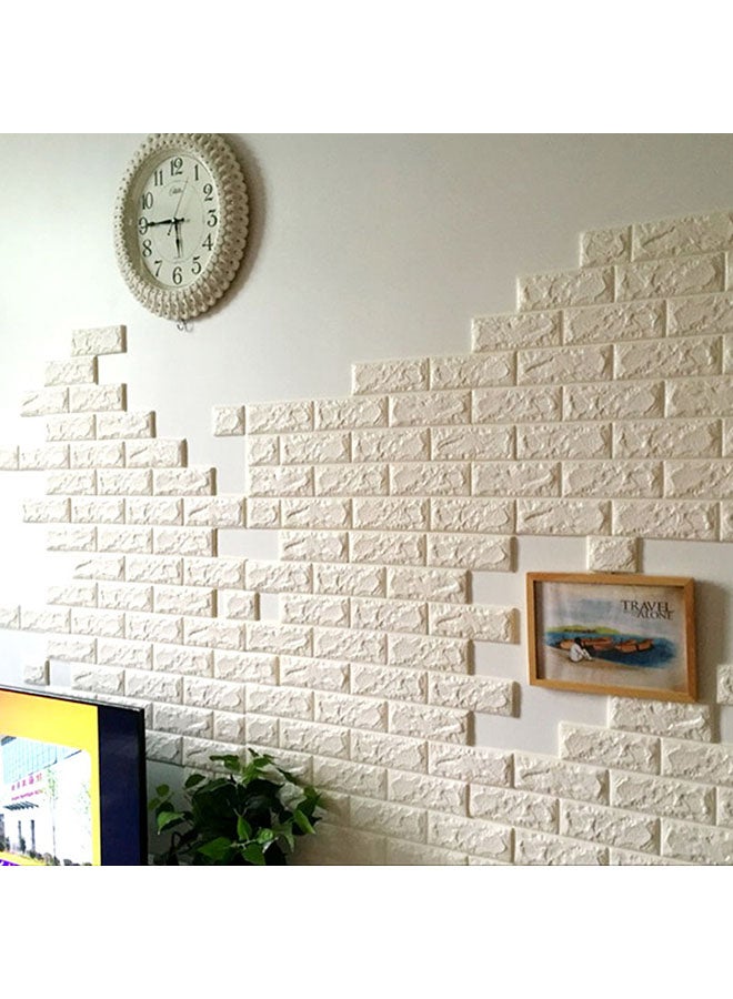 Generic Decorative 3D Brick Sticker White 70x77x0.5cm  - Image 2
