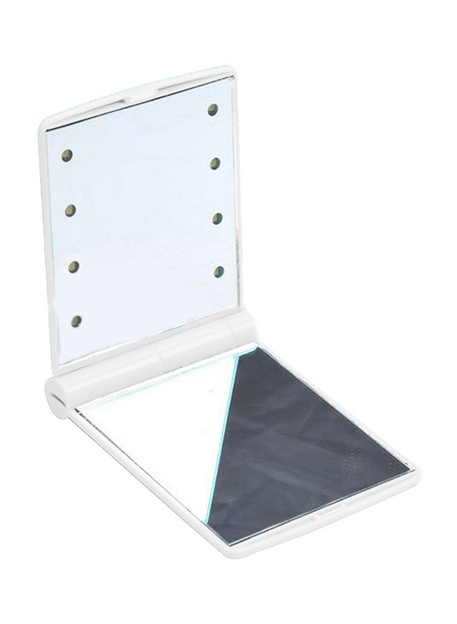 RcLigent Folding Cosmetic Mirror With Led Lights White 