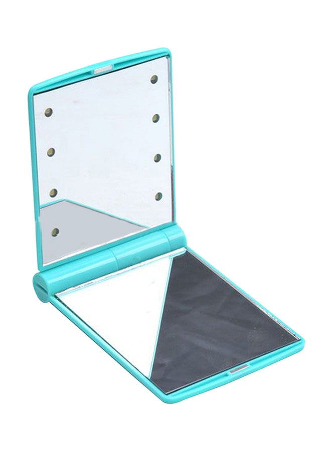 RcLigent Folding Cosmetic Mirror With Led Lights Blue