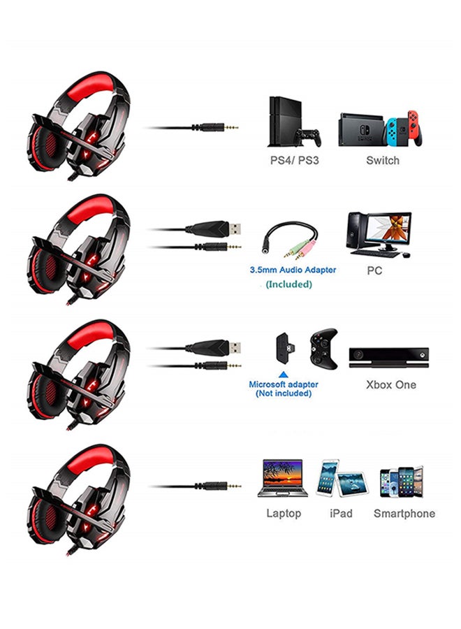سماعات رأس سلكية للألعاب G9000 مزودة بميكروفون لأجهزة PS4/PS5/XOne/XSeries/NSwitch/PC - Image 2
