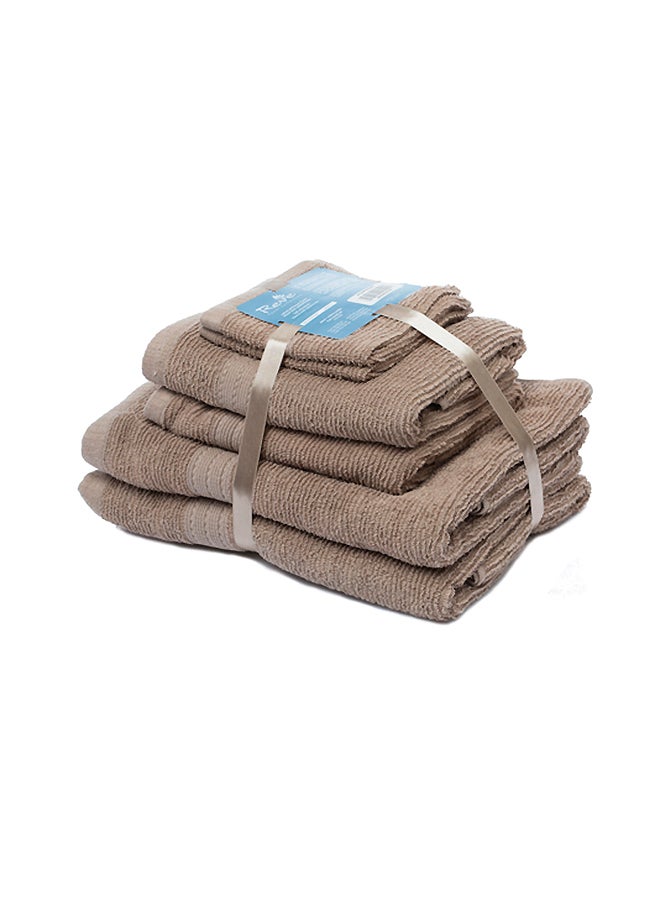 REVE 6-Piece Ceres Towel Set Brown 